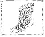 Printable christmas adults sotcking 4  coloring pages